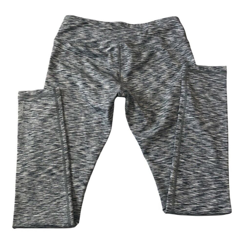 Reebok Womens Athletic Leggings Size Small Space Dye Gray Yoga Running Mid Rise - Picture 4 of 6
